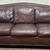 ETHAN ALLEN LEATHER SOFA W ROLLED ARMS 1 thumbnail