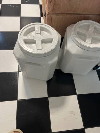 Two large plastic dog containers 1