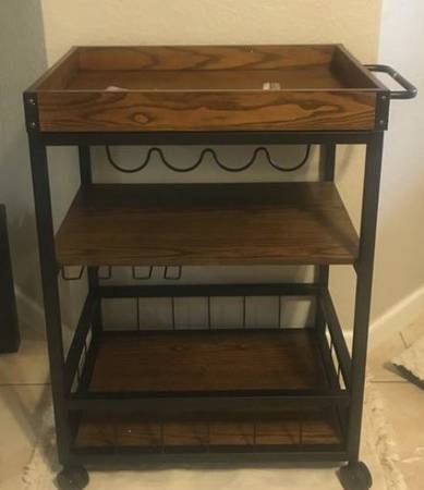Elisa Solid Wood 3-Tier Kitchen/Bar Cart 1