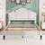 Full Size Platform Bed Frame with Velvet Adjustable Tiara Curved Headboard and H 6 thumbnail