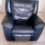 LOVESEAT AND RECLINER CHAIR BLUE ITALIAN LEATHER EXCELLENT CONDITION 7 thumbnail