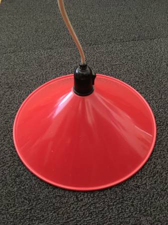 Vintage Red Hanging Ceiling Light Fixture 1