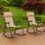 New Set of 2 Heavy Duty Patio Rocking Chair Chair Outdoor Folding Recliner Folda 3 thumbnail