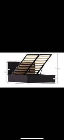 Double storage bed with mattress 1