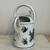 Vintage White & Black Floral Watering Can/ Pitcher 7 thumbnail