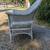 1920s Wicker Armchair Tall Back Antique porch chair 4 thumbnail