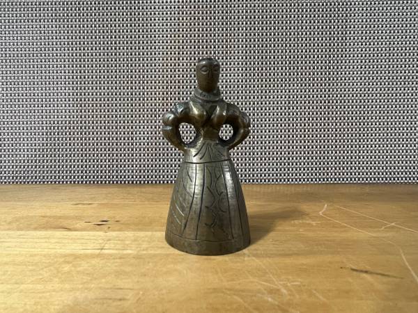 Vintage Brass Bell Lady 1