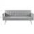 New Grey Mid Century Futon. Velvet Sofa Bed with Armrests, Gold Metal 2 thumbnail