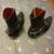 Black Leather Needle-Toe Cowboy Ankle Boots, Men's size 9 2 thumbnail