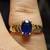 Vintage Natural Oval Sapphire in 14K Gold Ribbed Step Ring Mounting 8 thumbnail