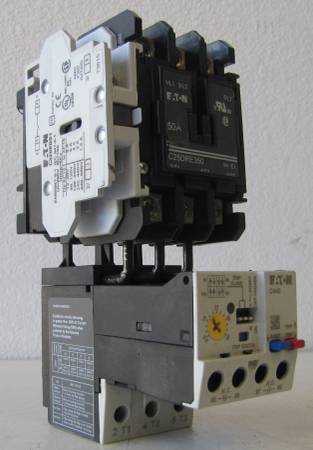 Eaton 50A Motor Starter Contactor C25DRE350 3-Pole 600V with 110V Coil 1