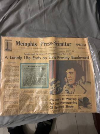 Elvis presly newspaper 1