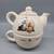 Stacking Ceramic Teapot & Cup Cat vintage Thirstystone tea for one 3 P 10 thumbnail