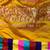 Large (100"x80") colorful fabric with stitched crane & rose design 4 thumbnail