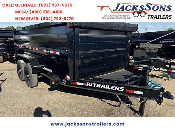 2026 P.J. Trailers 14x83 Tandem Axle, 14K GVWR, Low Pro High Side Dump 1