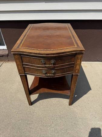Solid Wooden Household Table With Drawers 1
