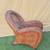 Pottery Barn woven bamboo rattan chair & ottoman 3 thumbnail
