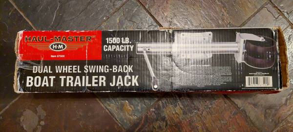 Trailer jack with dual wheels 1