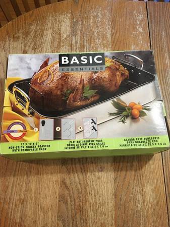 new... basic essentials turkey roaster large capacity 1