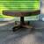 Antique vintage Mahogany leather top pedestal coffee table 1 thumbnail