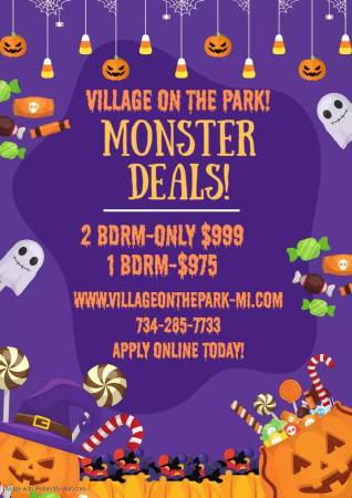 $999 / 2br - 1000ft2 - 🎃 Monster Deals at Village on the Park! (Southgate)64018940954883120