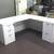 Napa White Office Desks . Various Configurations & Coordinating Pieces 1 thumbnail