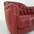 2 Mid century Italian Tufted  Leather Club  Chairs Red 10 thumbnail