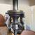 Unique tall candlestick table lamp with rare shade, 37" tall, heavy 3 thumbnail