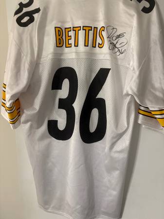 JEROME BETTIS AUTOGRAPHED STEELER JERSEY 1