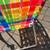 Retro webbed folding lawn/ beach chaise in Pride Rainbow colors A247 16 thumbnail