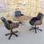 Vintage MCM Eames Herman Miller Style Striking Zebra Wood  Laminate Ta 8 thumbnail
