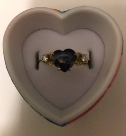 Sapphire HEART, Diamond RING. 1