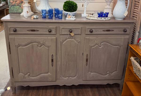 Antique Grey Buffet/Cupboard - France 1