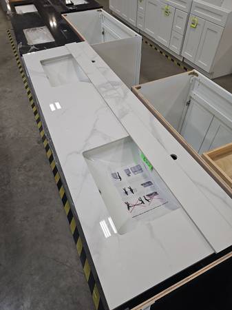 73" Vena gris bathroom vanity countertop 1