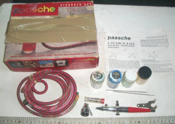 PAASCHE VL Double Action Internal Mix Airbrush Painting Tool w/ OB 1