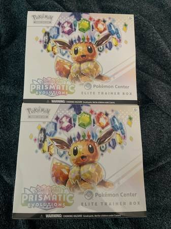 Prismatic evolutions pokemon center etbs $420 each 1