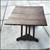 21" antique Mission folding tiger oak wood side table bistro card game 1 thumbnail