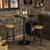 New Bistro Pub Table Round Bar Height Cocktail Table Metal Base MDF Top Obsidian 2 thumbnail