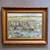 Vintage Coastal Fishing Village Oil Painting 1 thumbnail