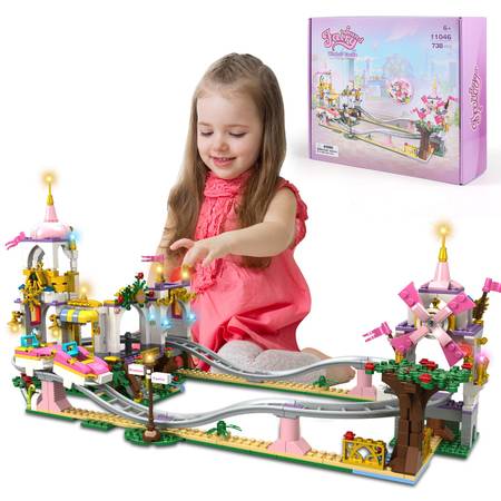 NEW Friends Roller Coaster Castle Building Set, 738 Pcs 1