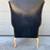 Vintage antique leather nailhead brass wing back chair library Baker 6 thumbnail