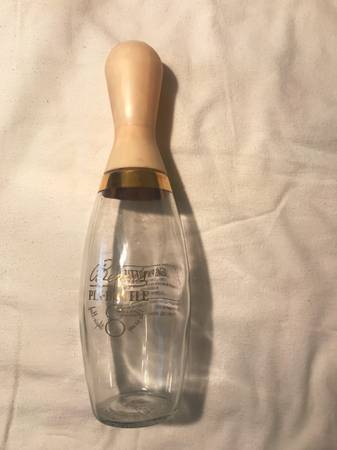Jim Beam Decanter Empty Bottle shaped like a Bowling Pin Dollar Sale! 1