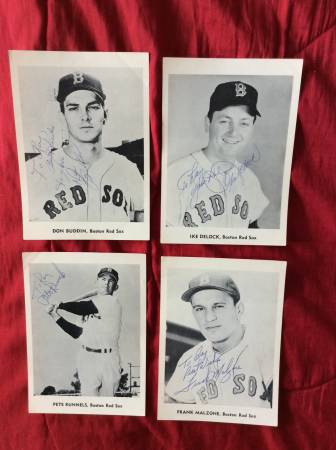 1959 Red Sox autographed (5x7) Photos, Originals! authentic lot of (5) 1