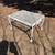 Vintage mid century modern white steel patio end table 3 thumbnail