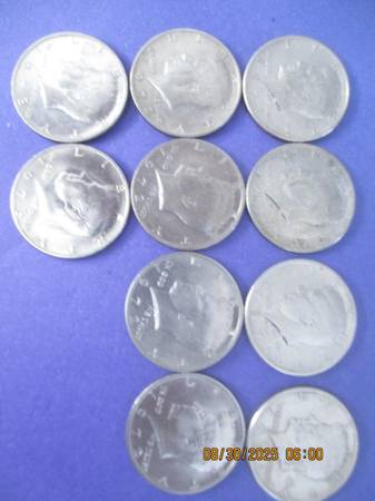 Kennedy Half dollars 10 coins 1