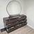 Dark Wood Dresser with 6 Drawers + Mirror 3 thumbnail