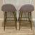 New Set 2 Counter Height Backed Bar Stools Gold Stool Pink Velvet Seat 4 thumbnail