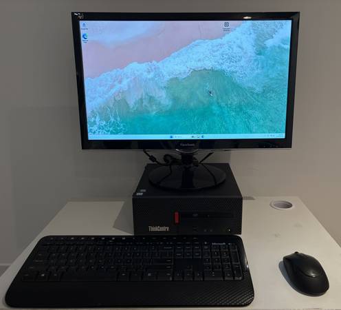 Windows 11 Lenovo Desktop Computer with Monitor, Wireless Keyboard & W 1