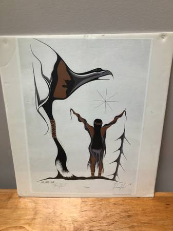 Lithograph print titled "My Love - One" by Gelineau Fisher artist/ 1