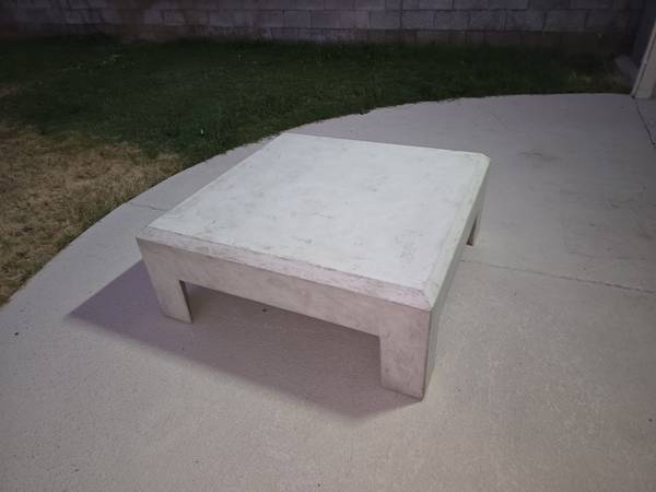 White Lane Modern Edge Coffee Table Square Minimalist Travertine 1